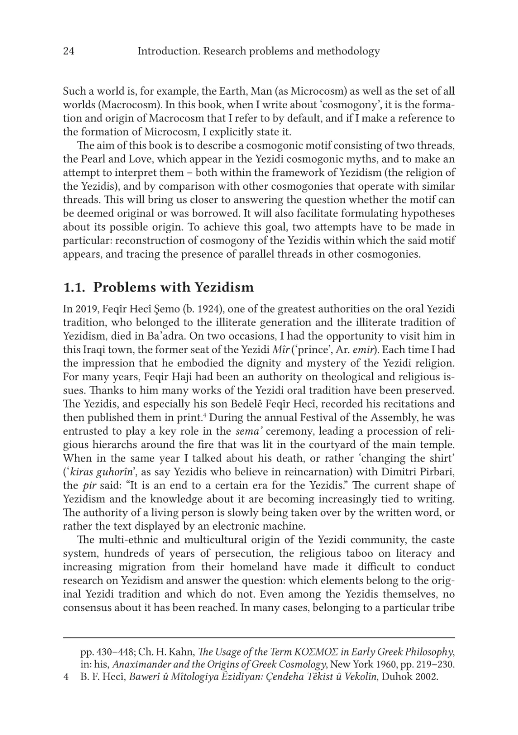 1.1. Problems with Yezidism