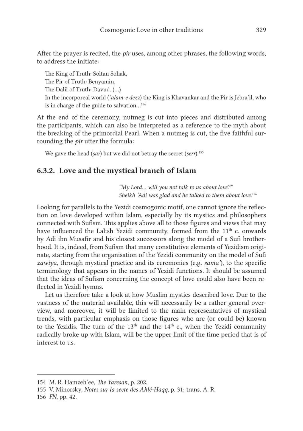 6.3.2. Love and the mystical branch of Islam