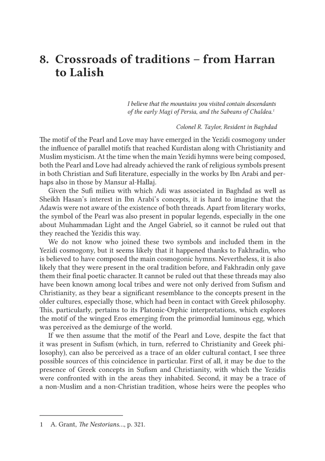 8. Crossroads of traditions – from Harran to Lalish