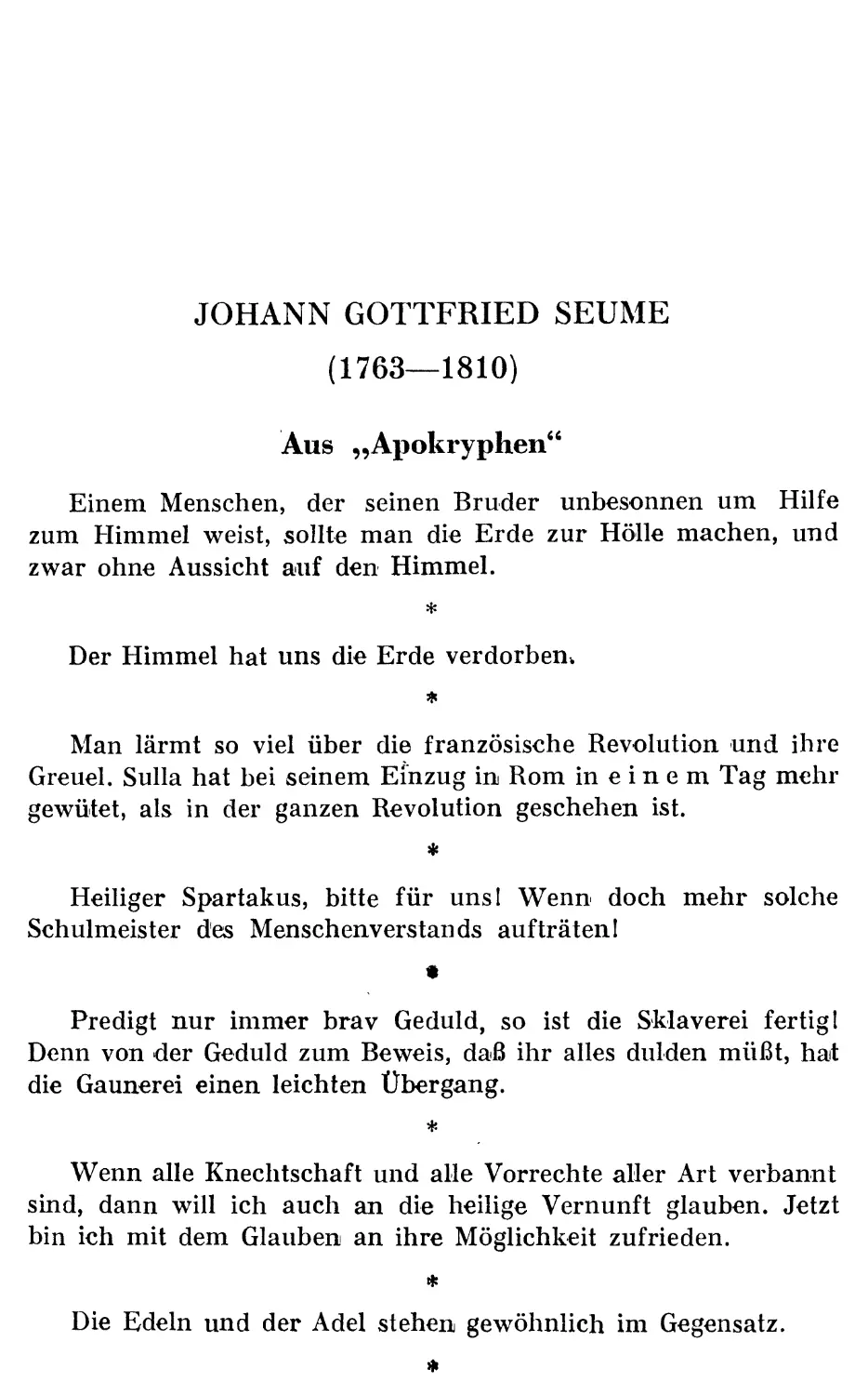 JOHANN GOTTFRIED SEUME