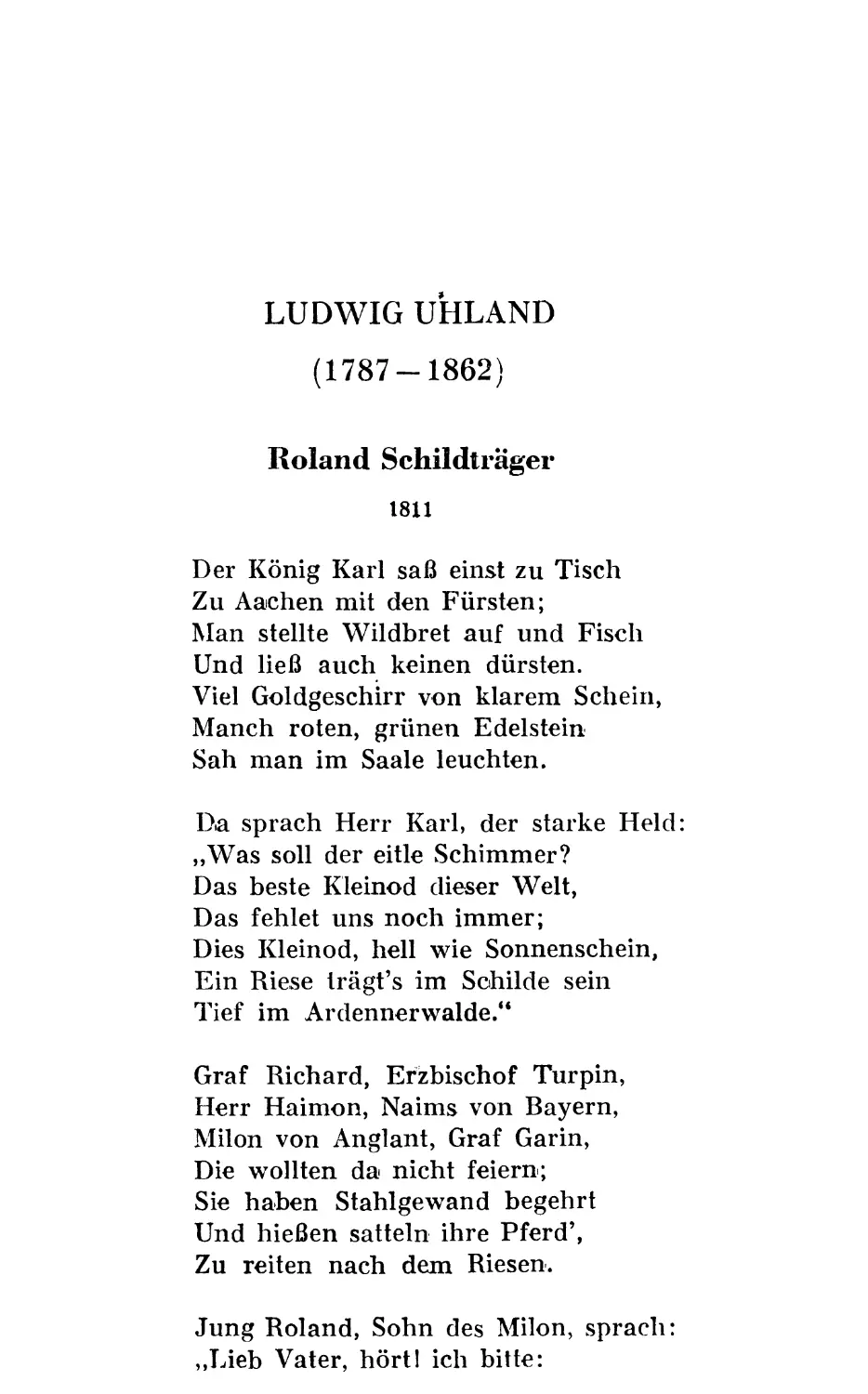 LUDWIG UHLAND