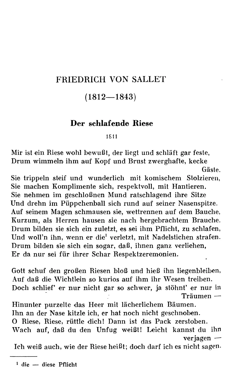 FRIEDRICH VON SALLET