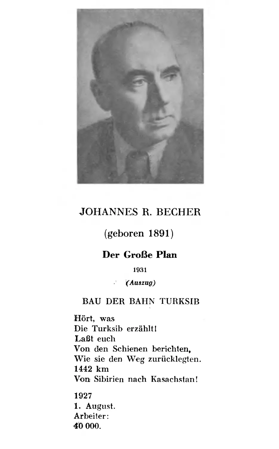 JOHANNES R. BECHER