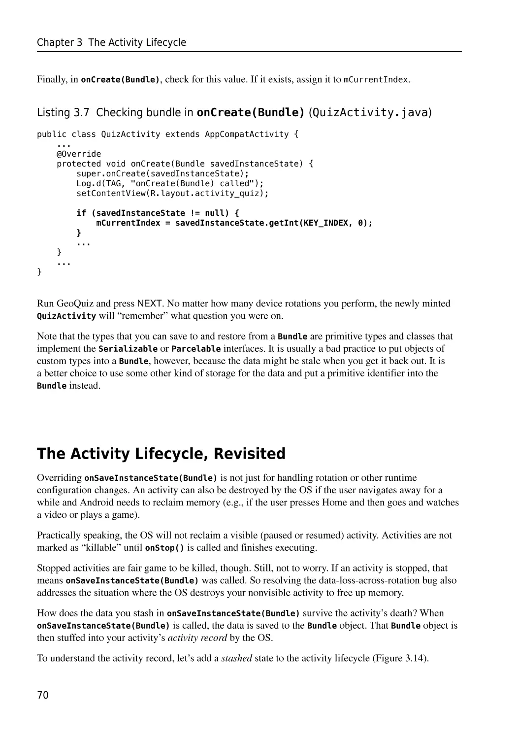 The Activity Lifecycle, Revisited