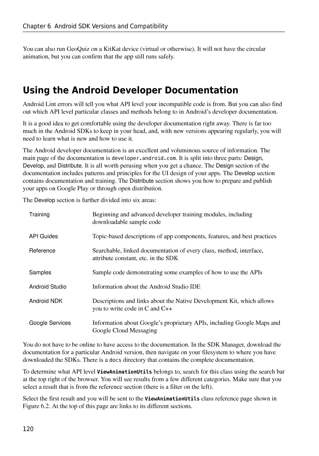 Using the Android Developer Documentation