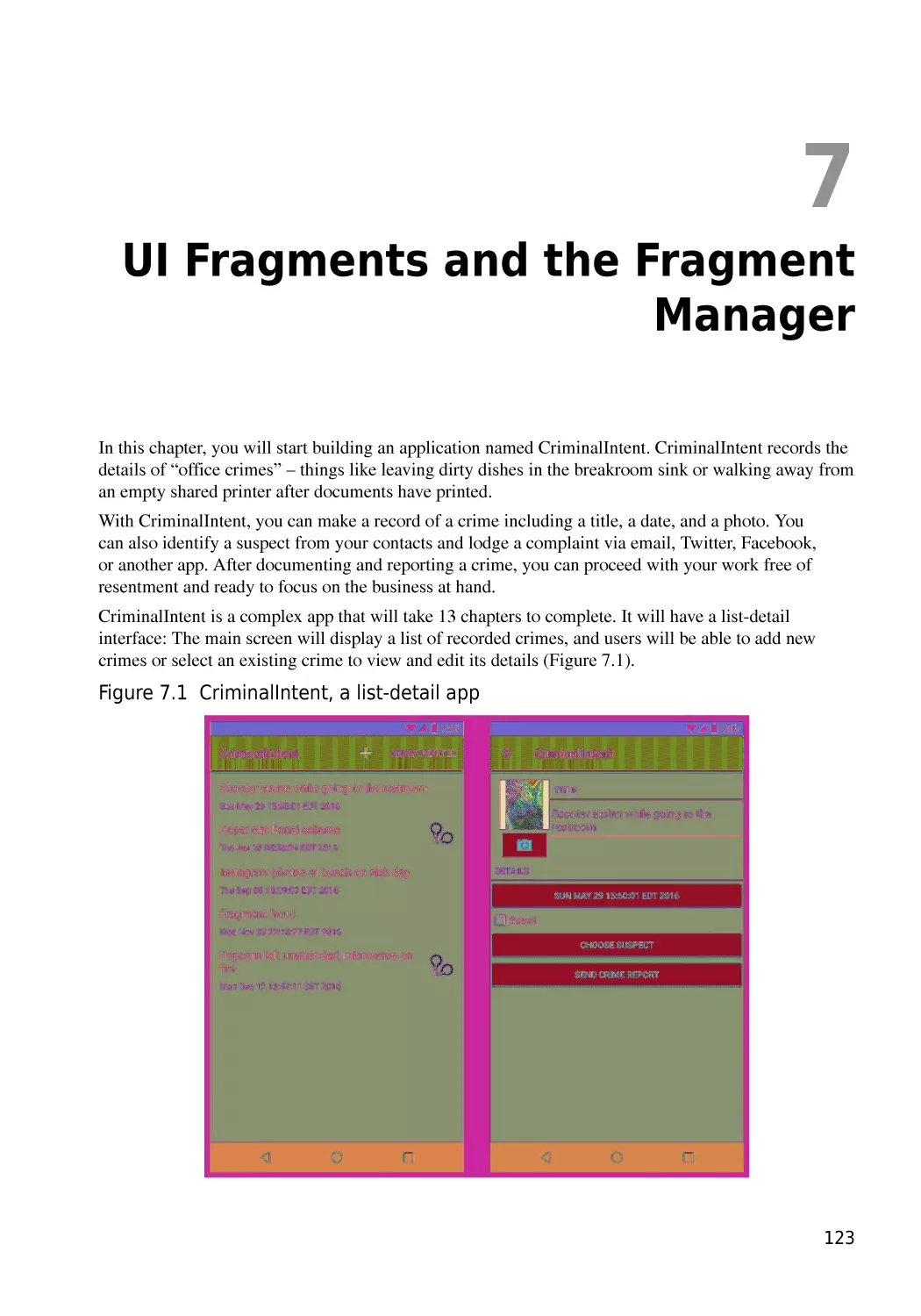 Chapter 7  UI Fragments and the Fragment Manager