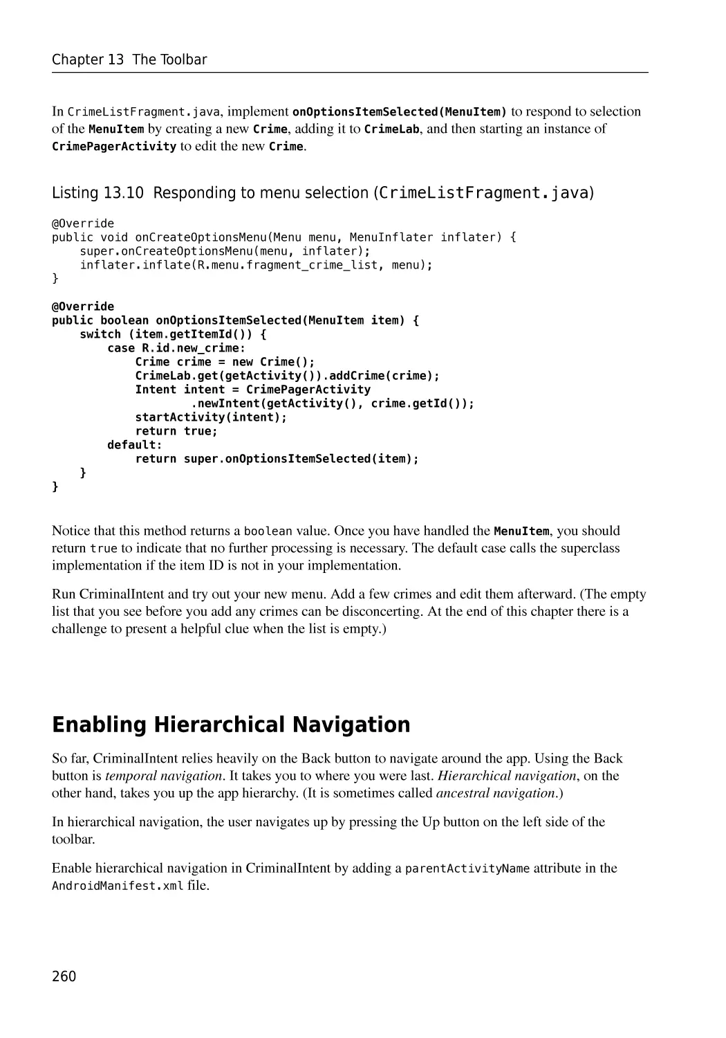 Enabling Hierarchical Navigation