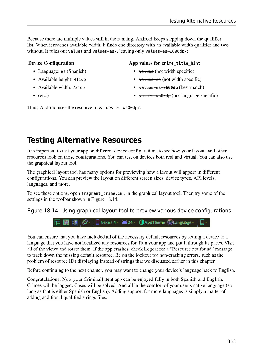 Testing Alternative Resources