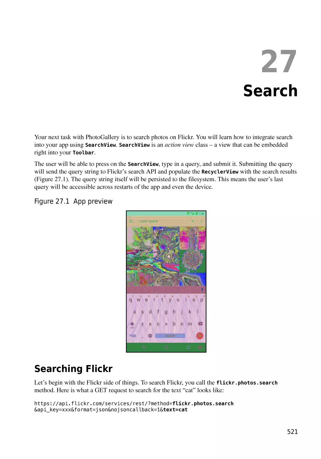 Chapter 27  Search
Searching Flickr