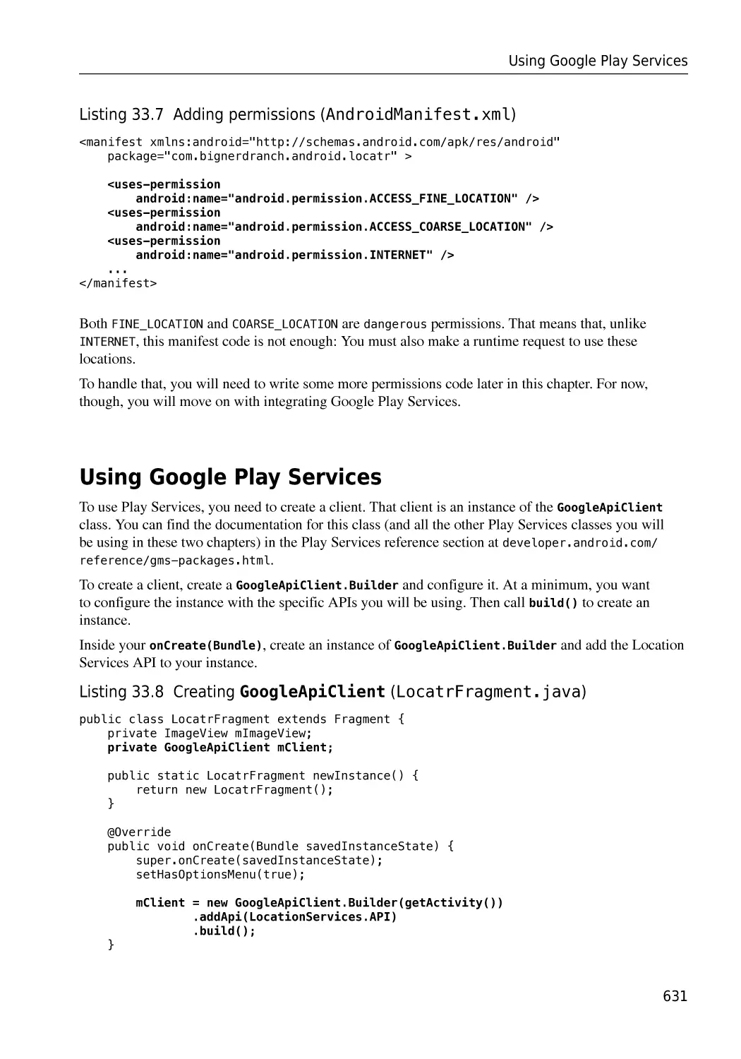 Using Google Play Services