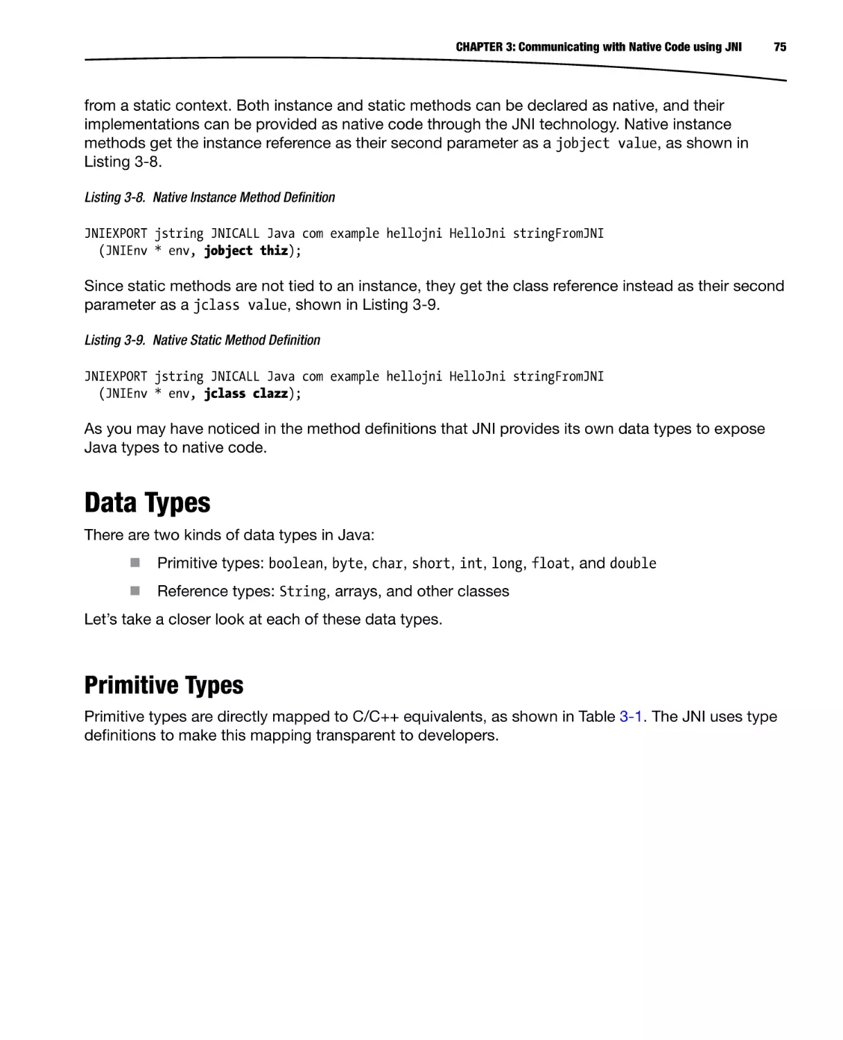 Data Types
Primitive Types