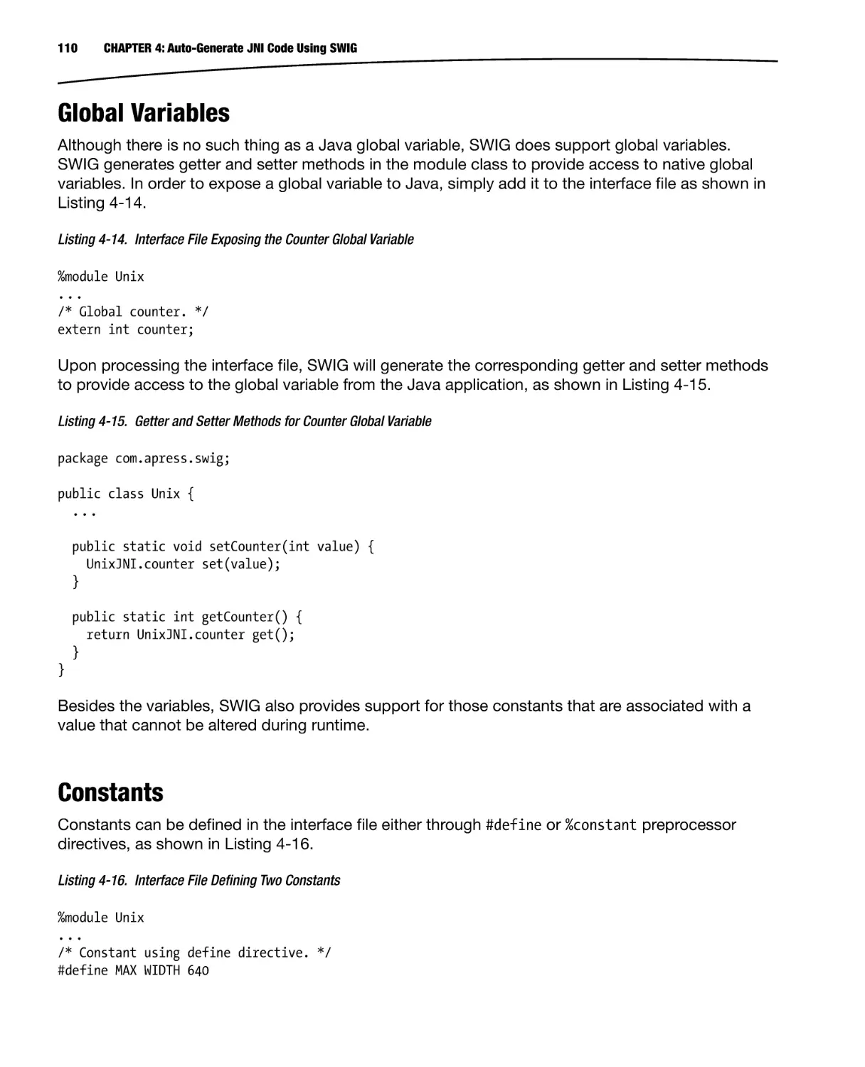 Global Variables
Constants