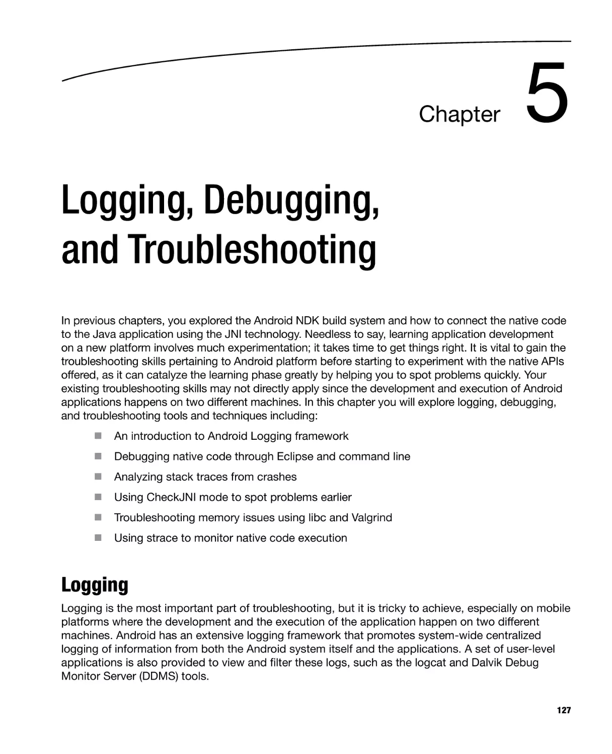 Chapter 5
Logging