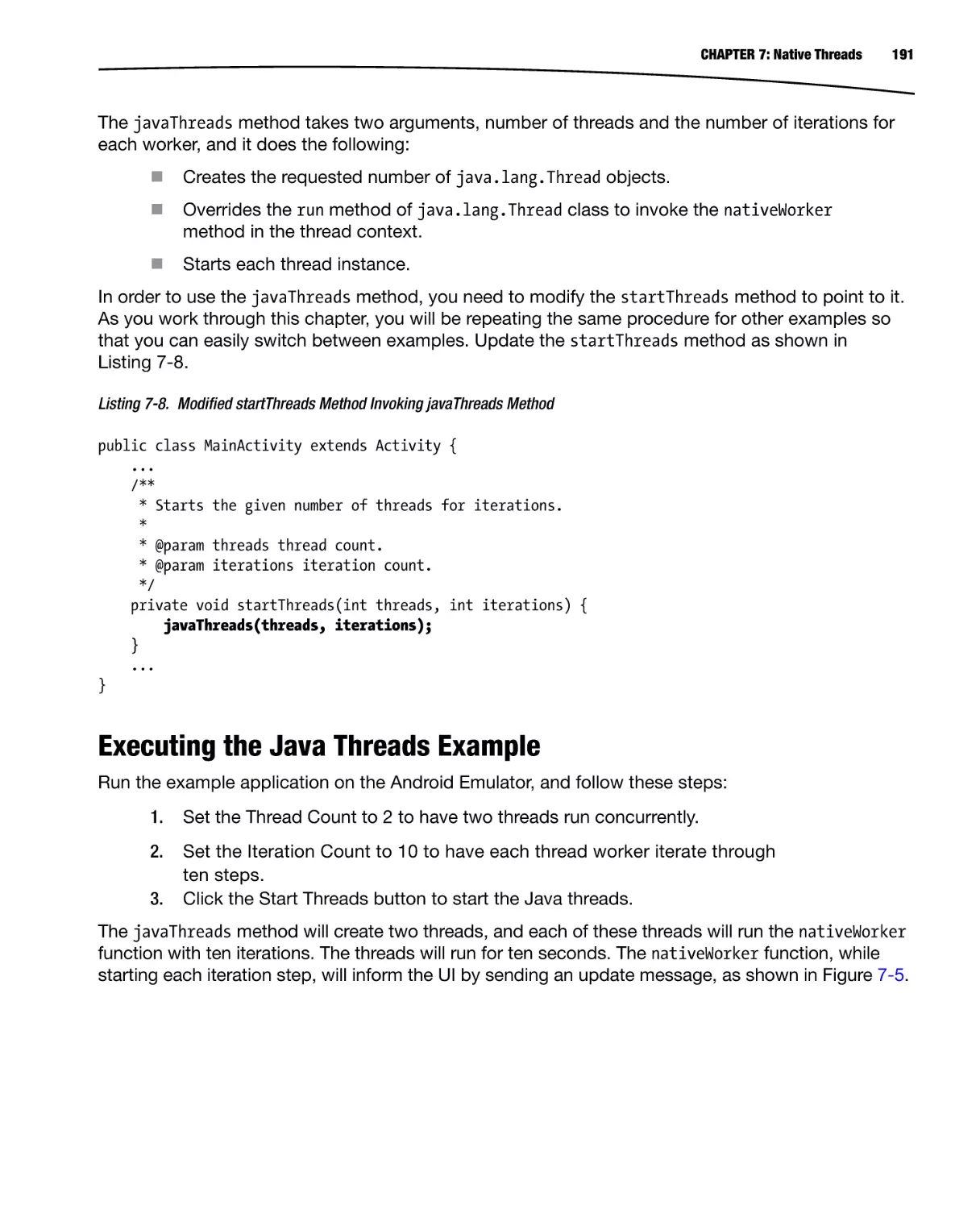 Executing the Java Threads Example