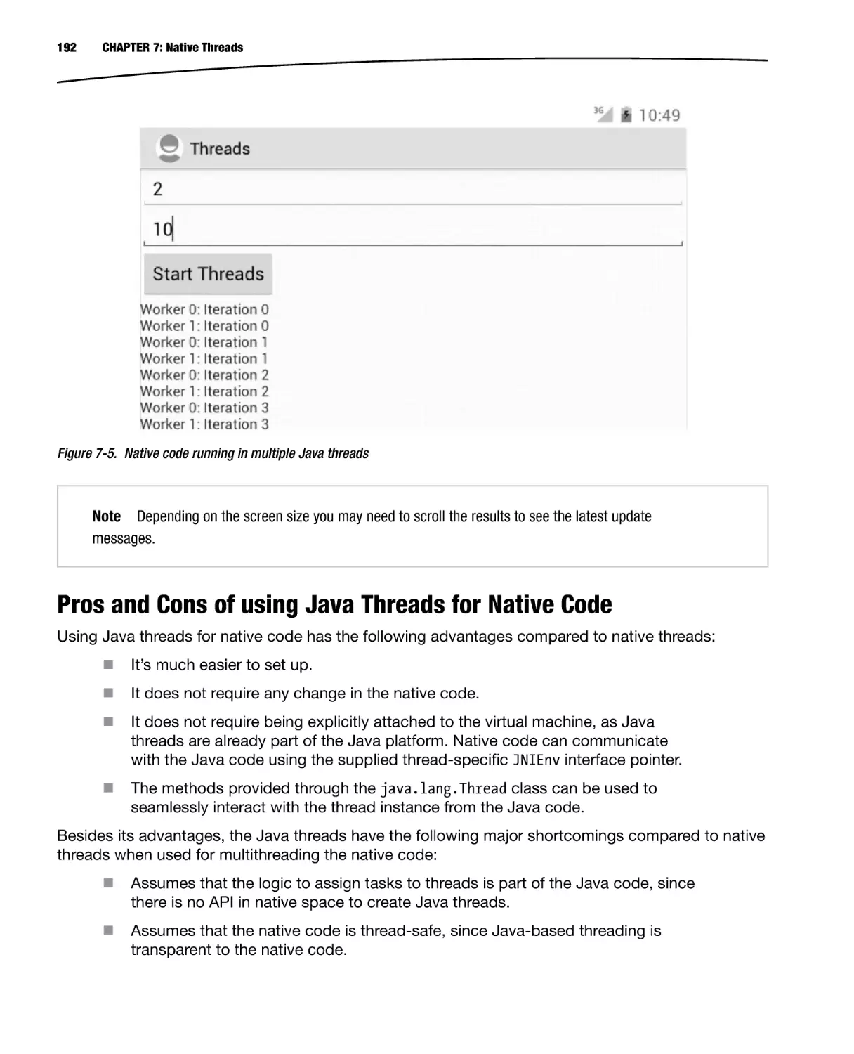 Pros and Cons of using Java Threads for Native Code