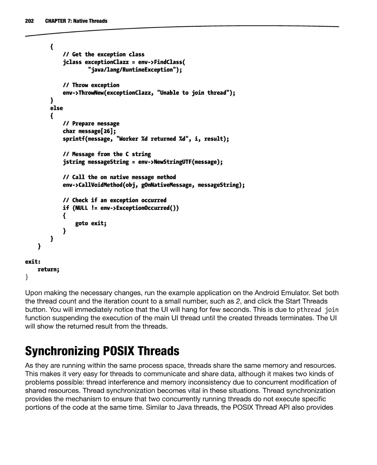 Synchronizing POSIX Threads