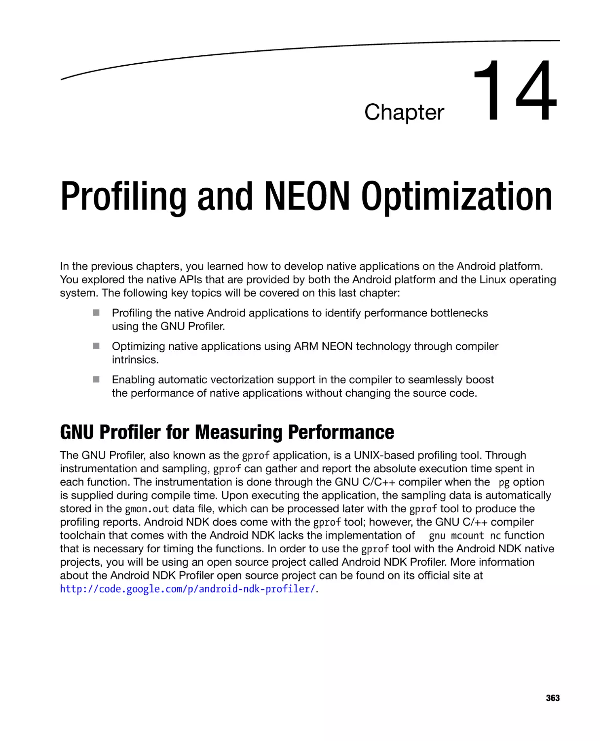 Chapter 14
GNU Profiler for Measuring Performance