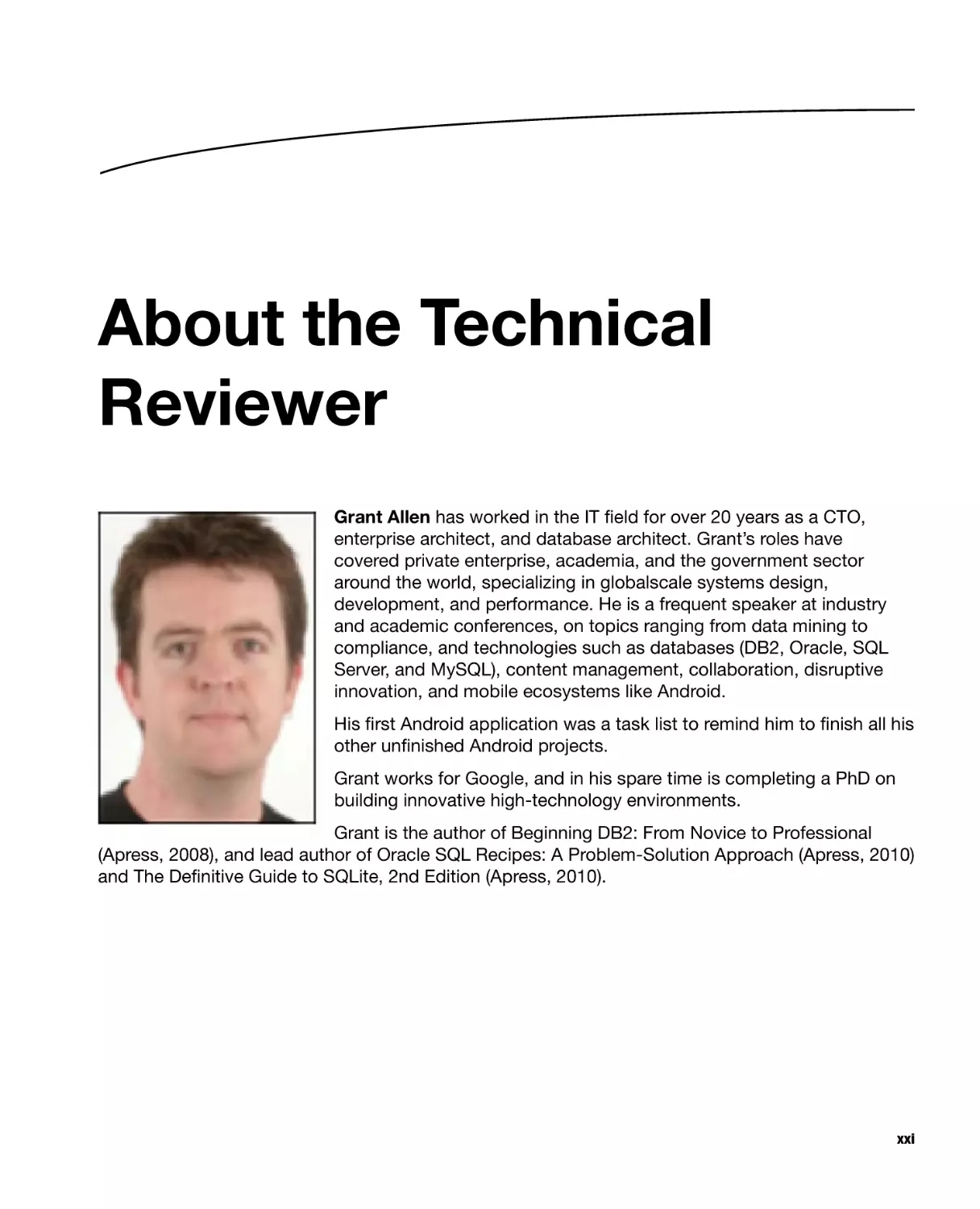 About the Technical
Reviewer