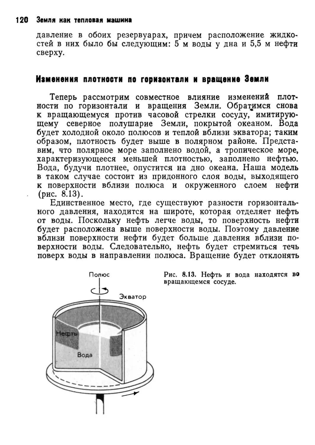 Изменения плотности по горизонтали и вращение Земли