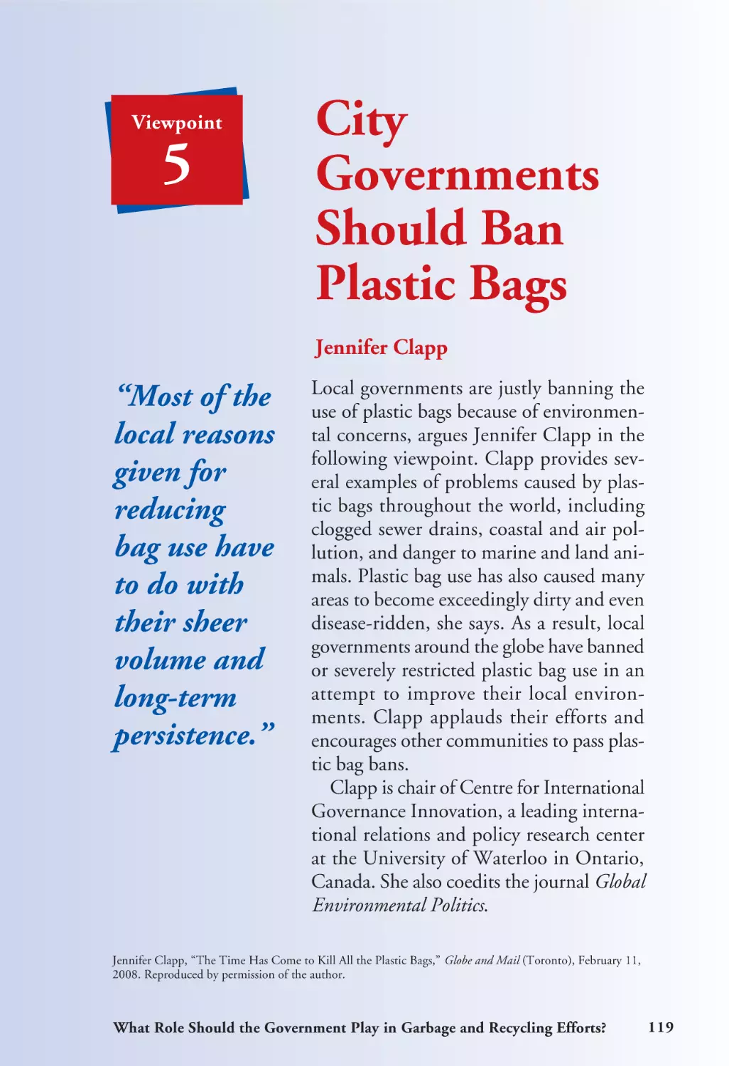 City Governments Should Ban Plastic Bags