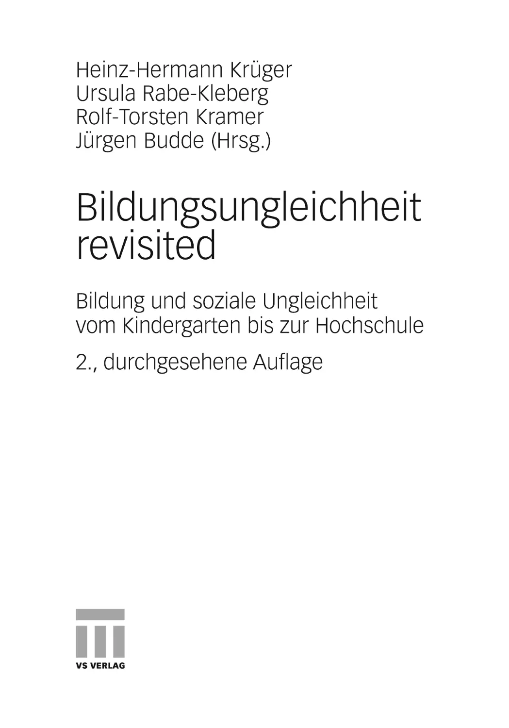 Bildungsungleichheit revisited