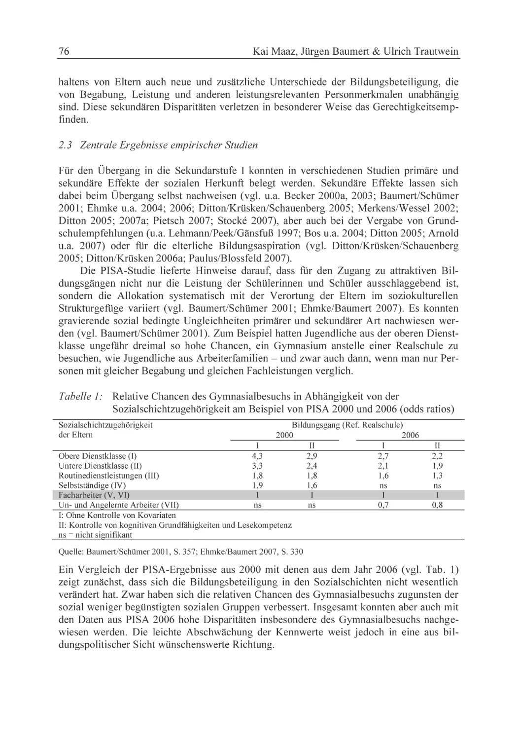 2.3 Zentrale Ergebnisse empirischer Studien