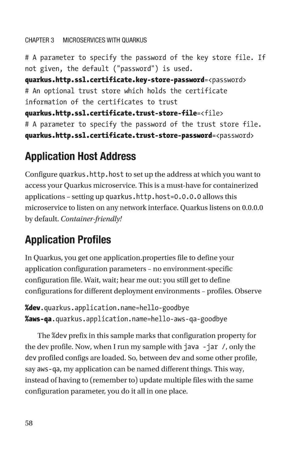 Application Host Address
Application Profiles