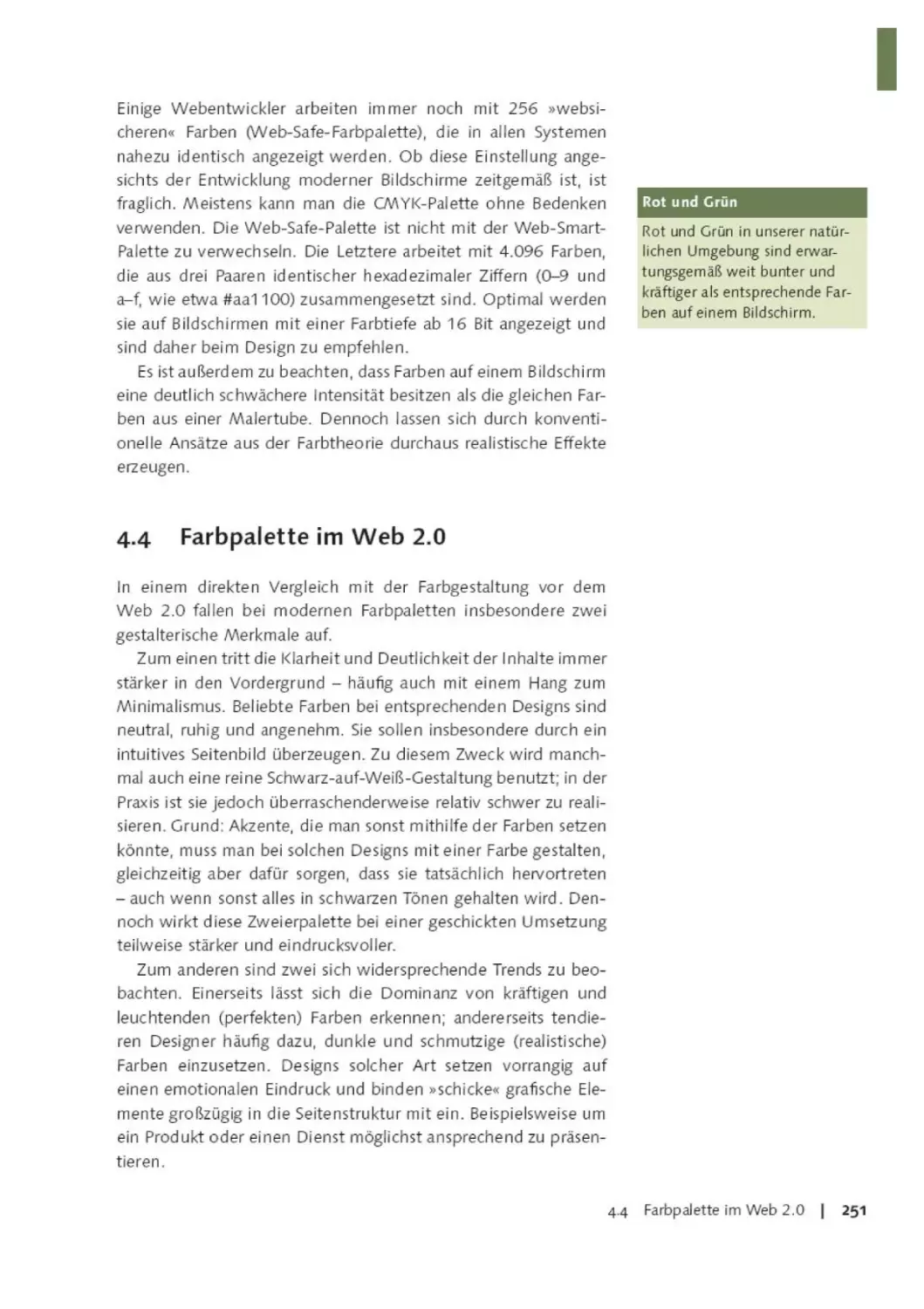 4.4       Farbpalette im Web 2.0