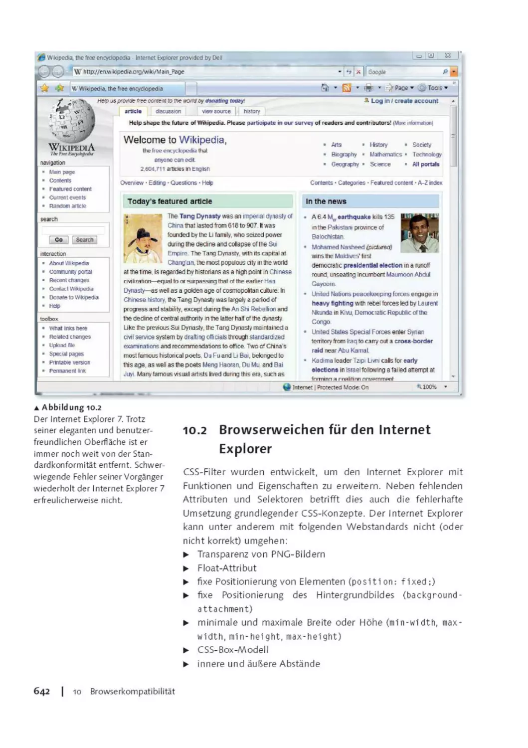 10.2     Browserweichen für den Internet Explorer