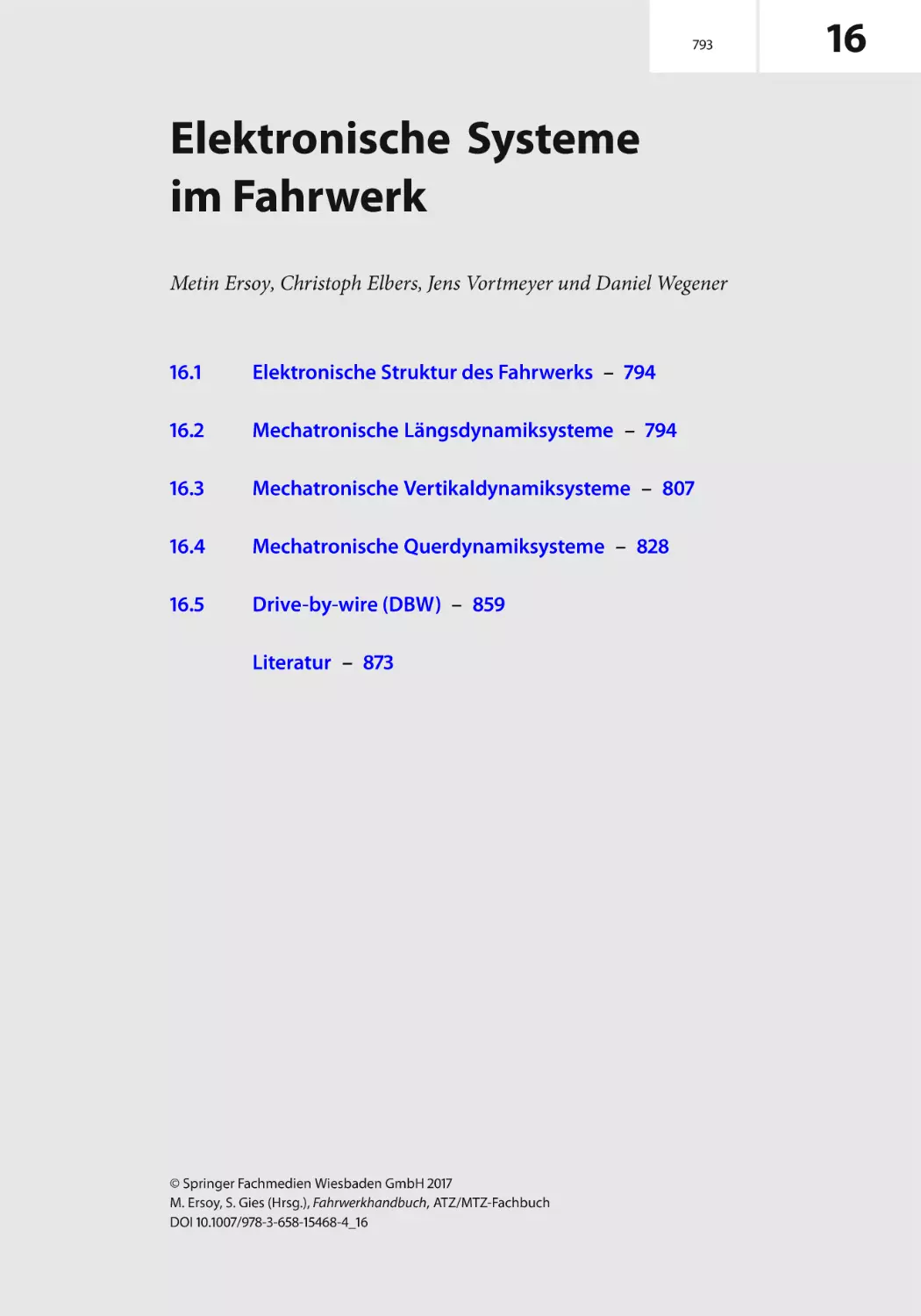 16 Elektronische Systeme im Fahrwerk