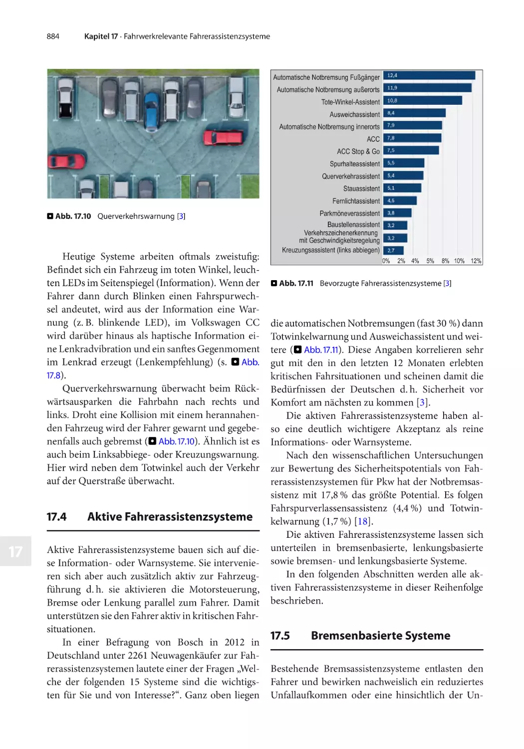 17.4 Aktive Fahrerassistenzsysteme
17.5 Bremsenbasierte Systeme