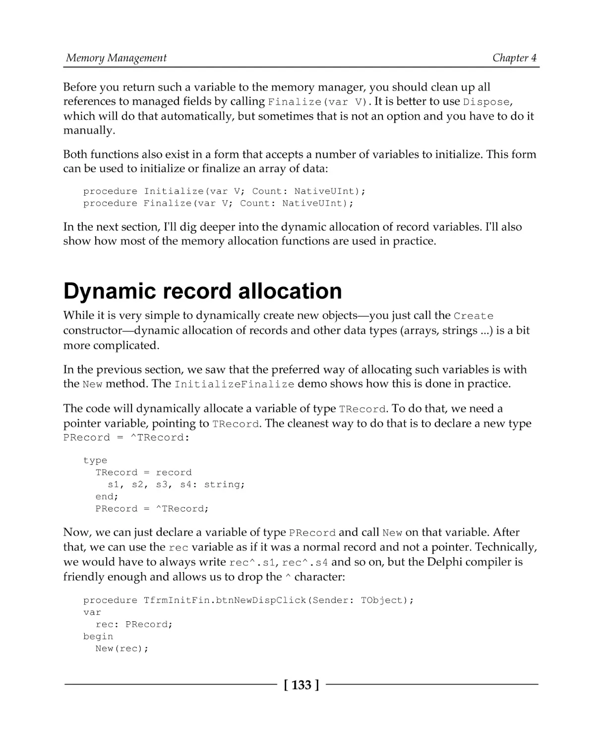 Dynamic record allocation