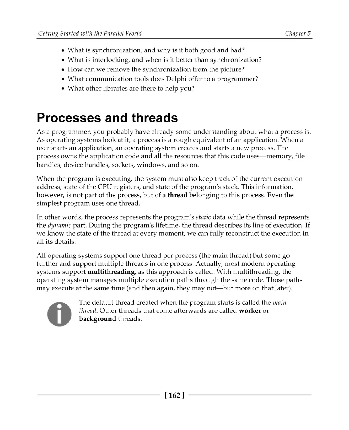 Processes and threads