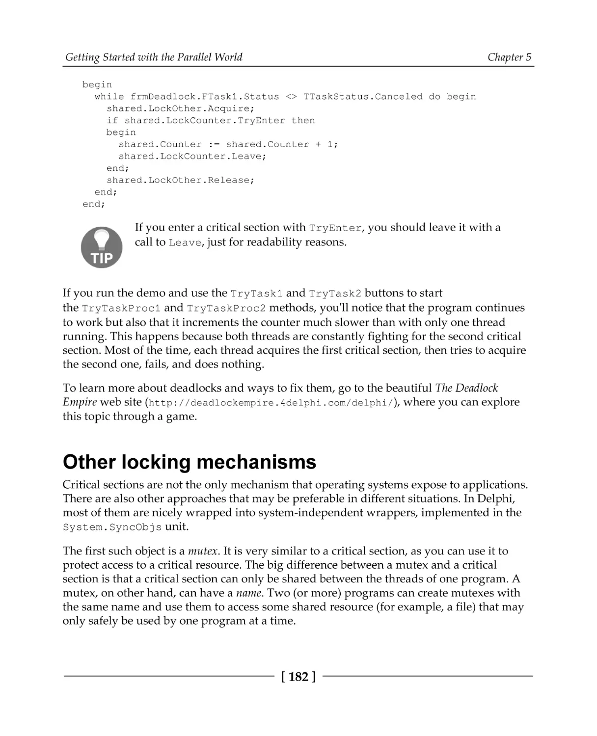 Other locking mechanisms