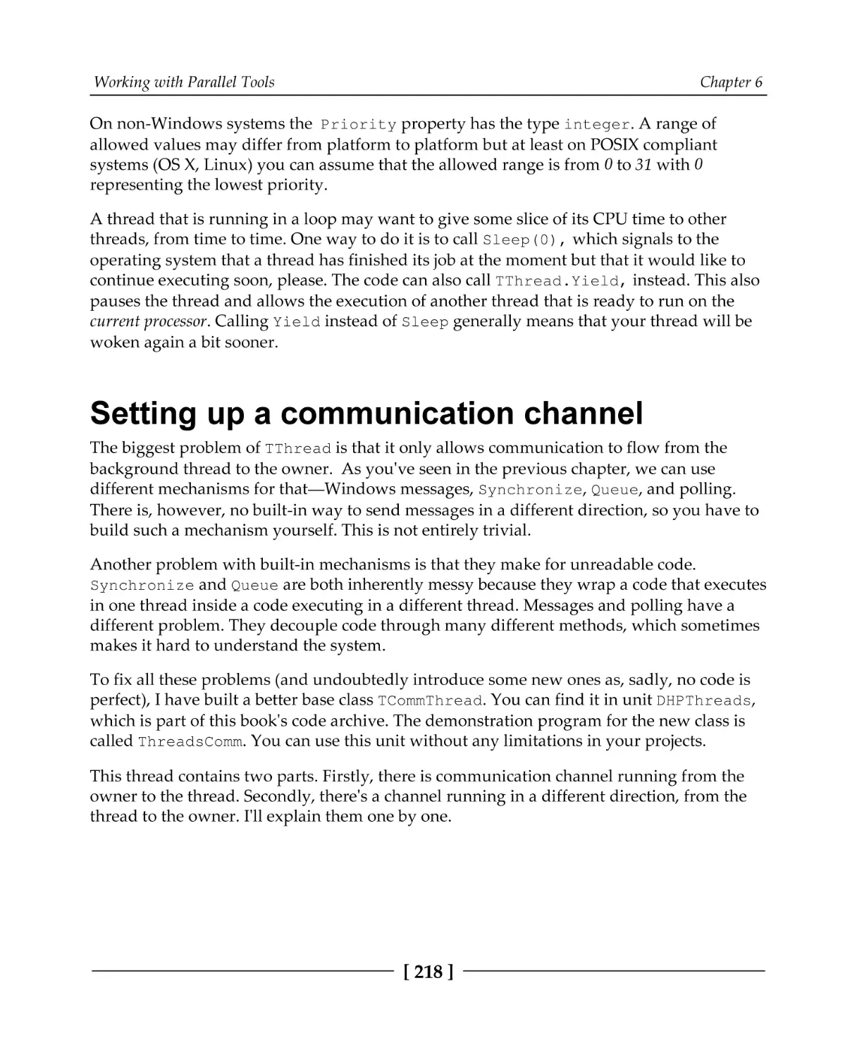 Setting up a communication channel