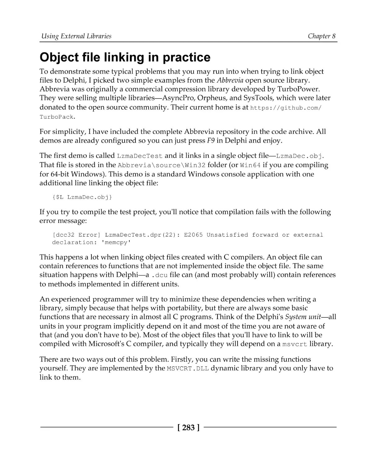 Object file linking in practice