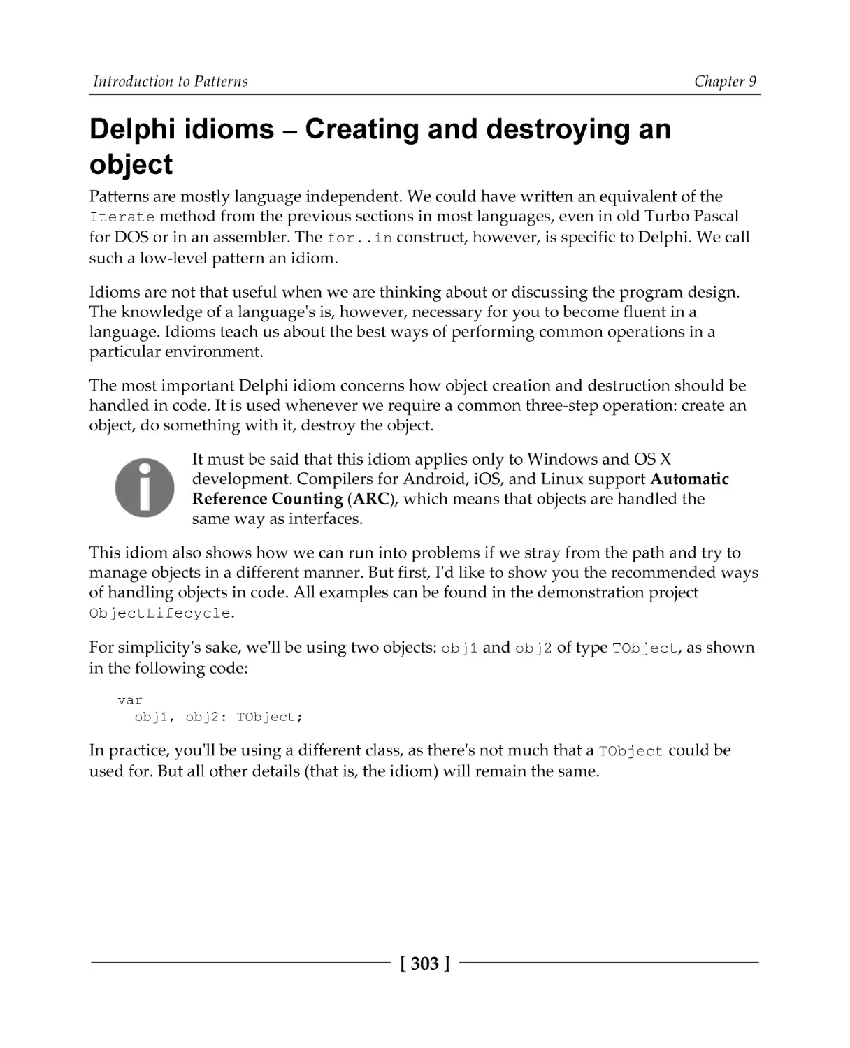 Delphi idioms – Creating and destroying an object