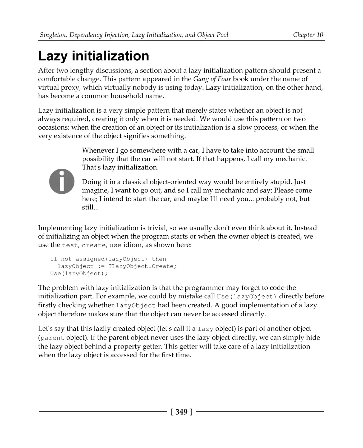 Lazy initialization