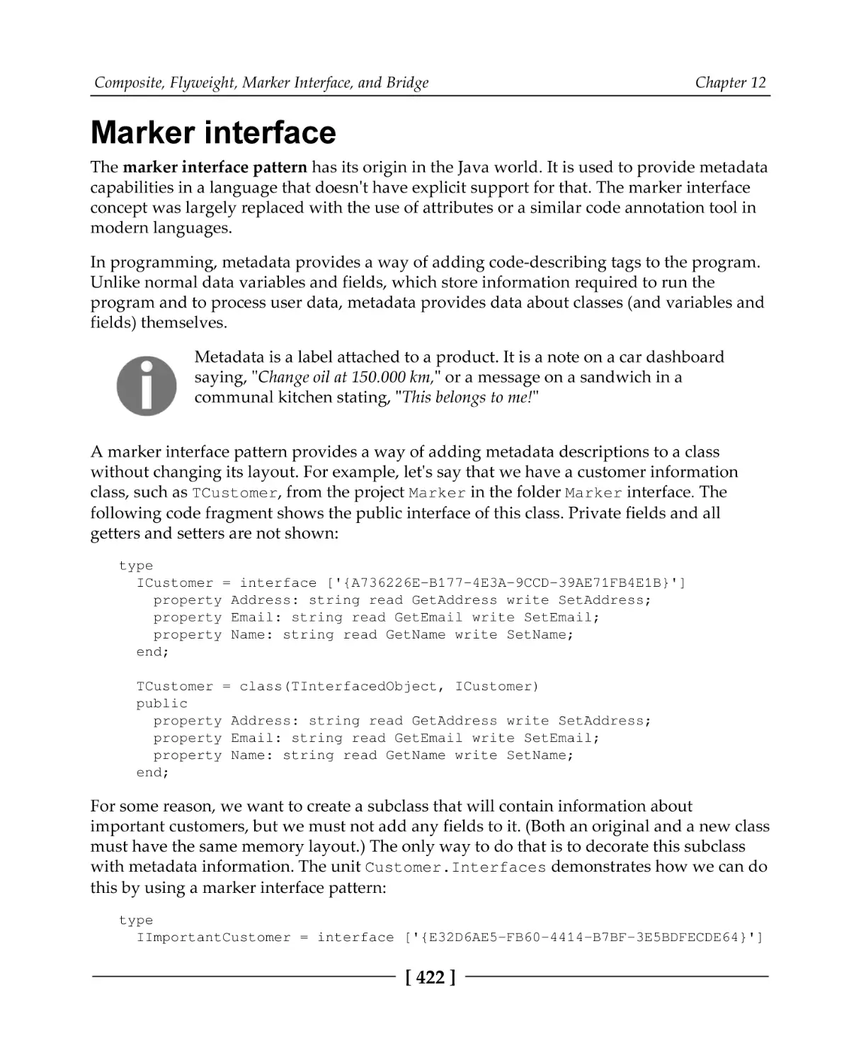 Marker interface