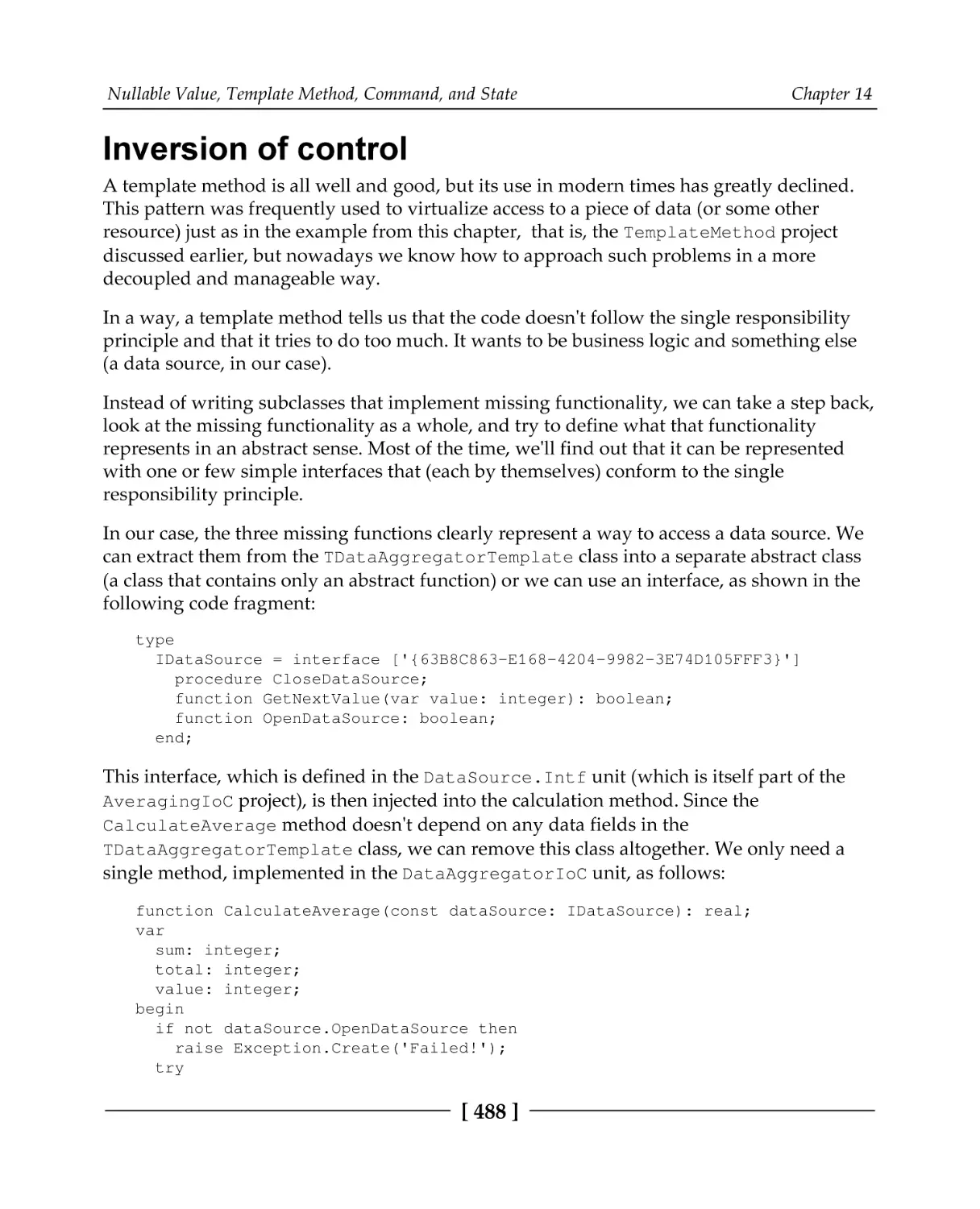 Inversion of control