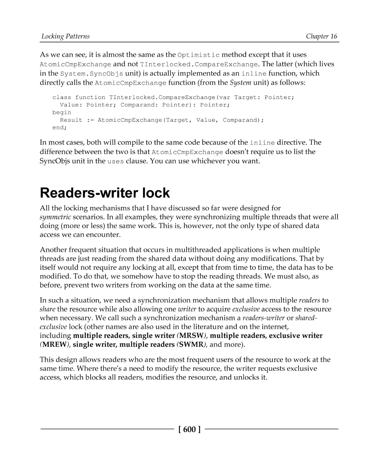 Readers-writer lock