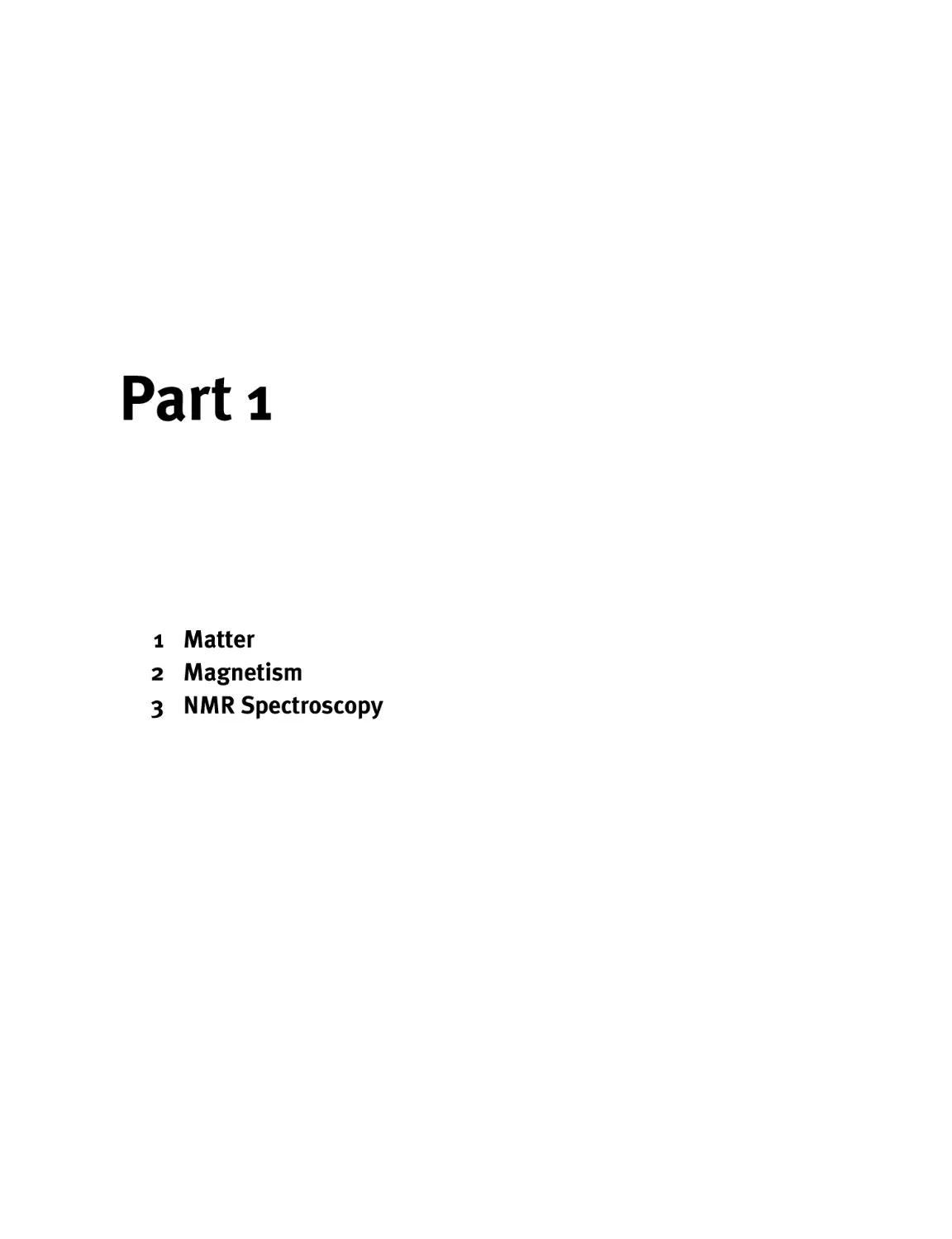 Part 1 Nuclear Magnetism