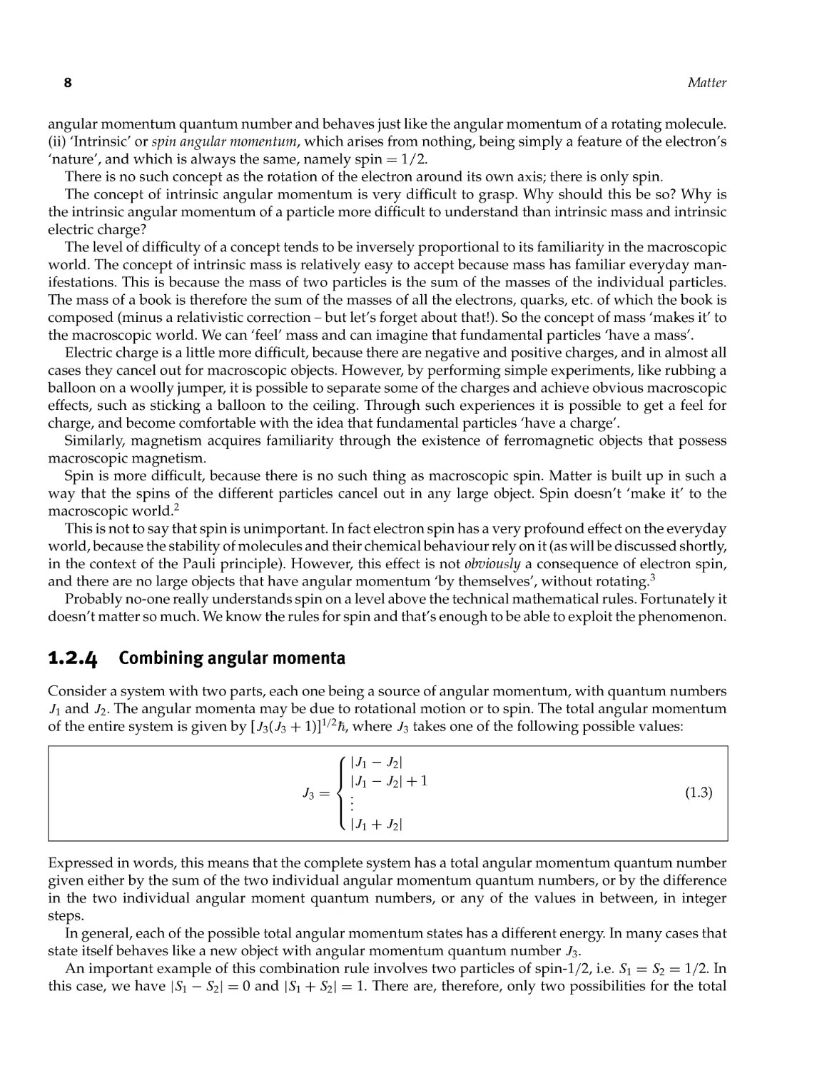 1.2.4 Combining angular momenta