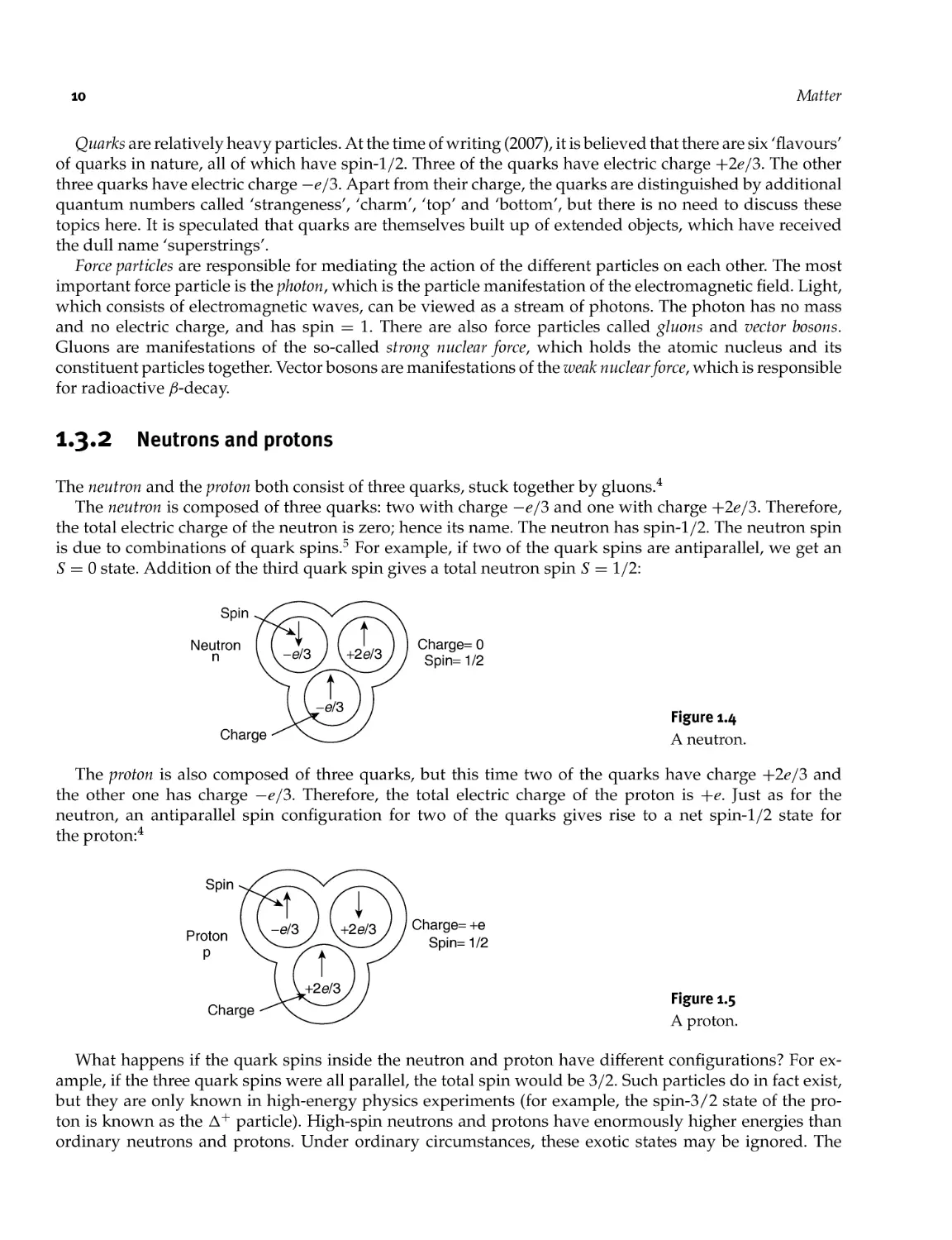 1.3.2 Neutrons and protons