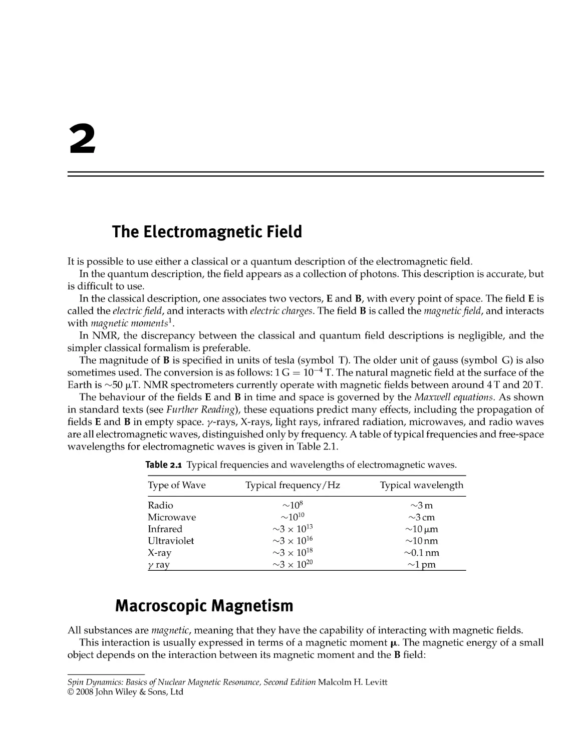 2 Magnetism
2.2 Macroscopic Magnetism