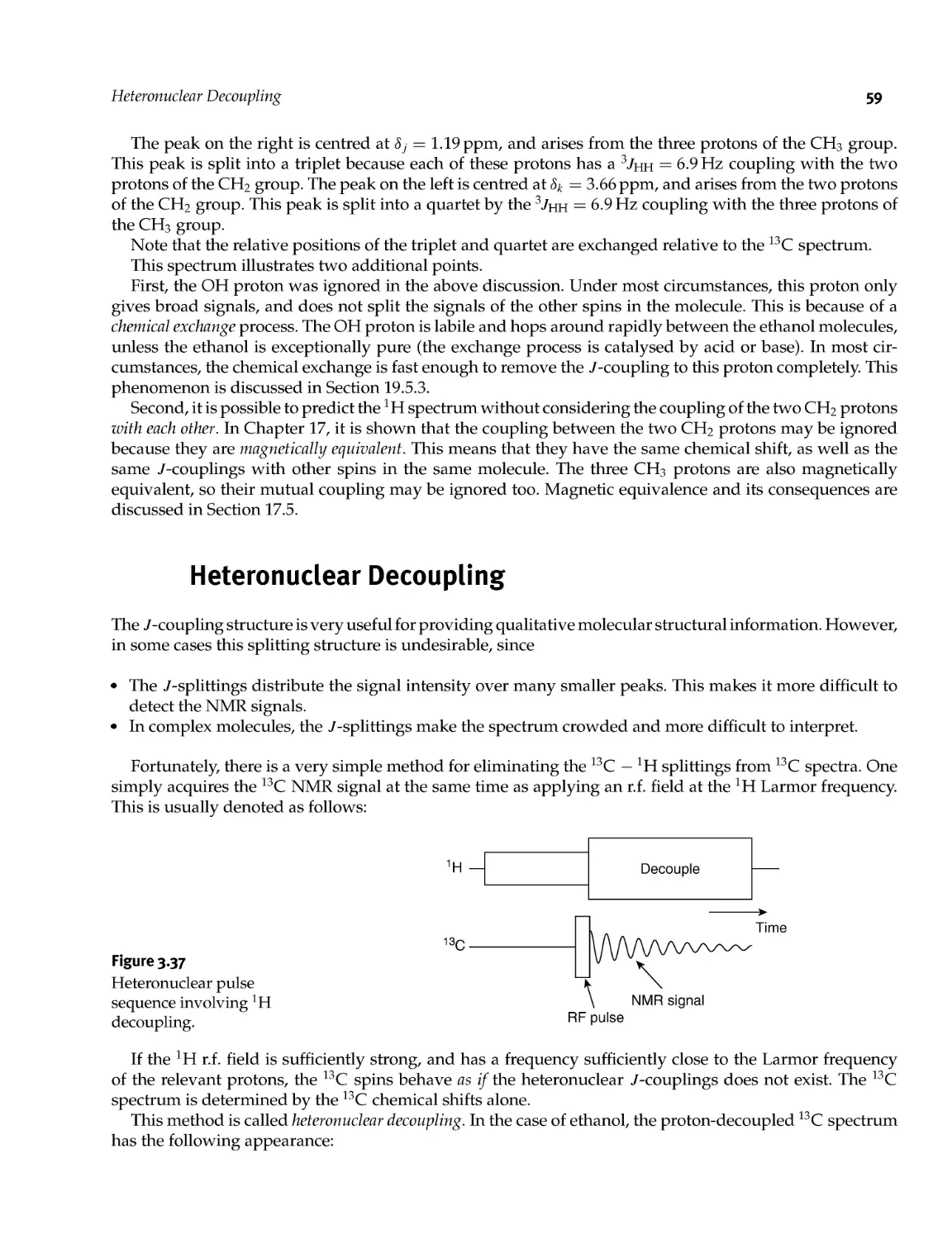 3.9 Heteronuclear Decoupling