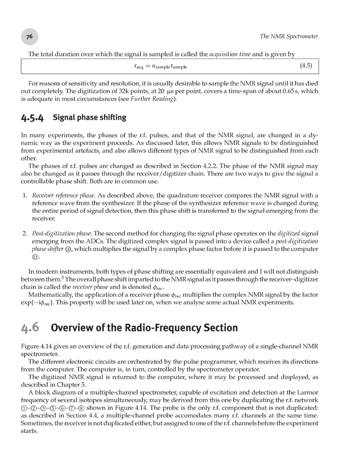 4.5.4 Signal phase shifting
4.6 Overview of the Radio-Frequency Section