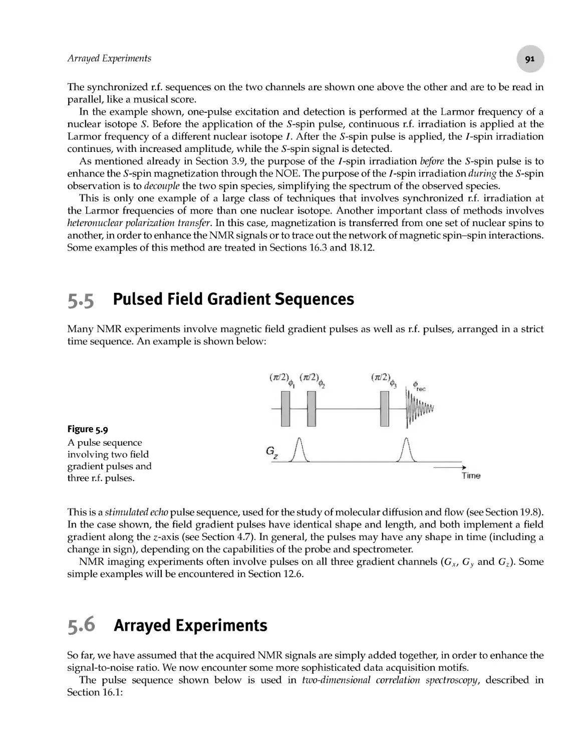 5.5 Pulsed Field Gradient Sequences
5.6 Arrayed Experiments