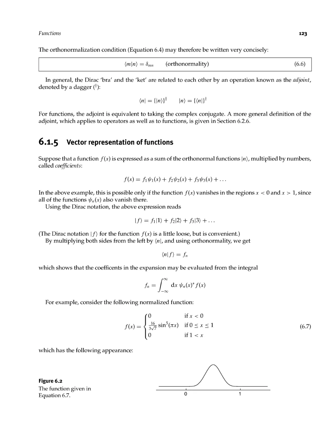 6.1.5 Vector representation of functions