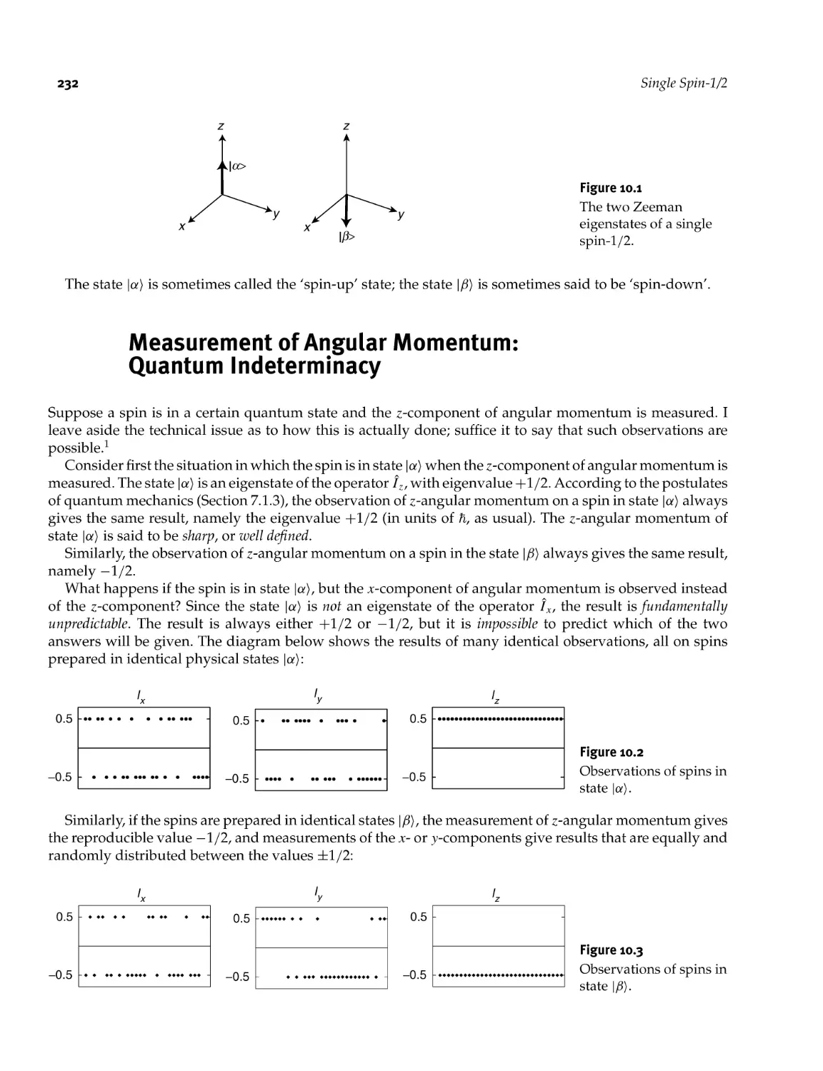 10.2 Measurement of Angular Momentum: Quantum Indeterminacy